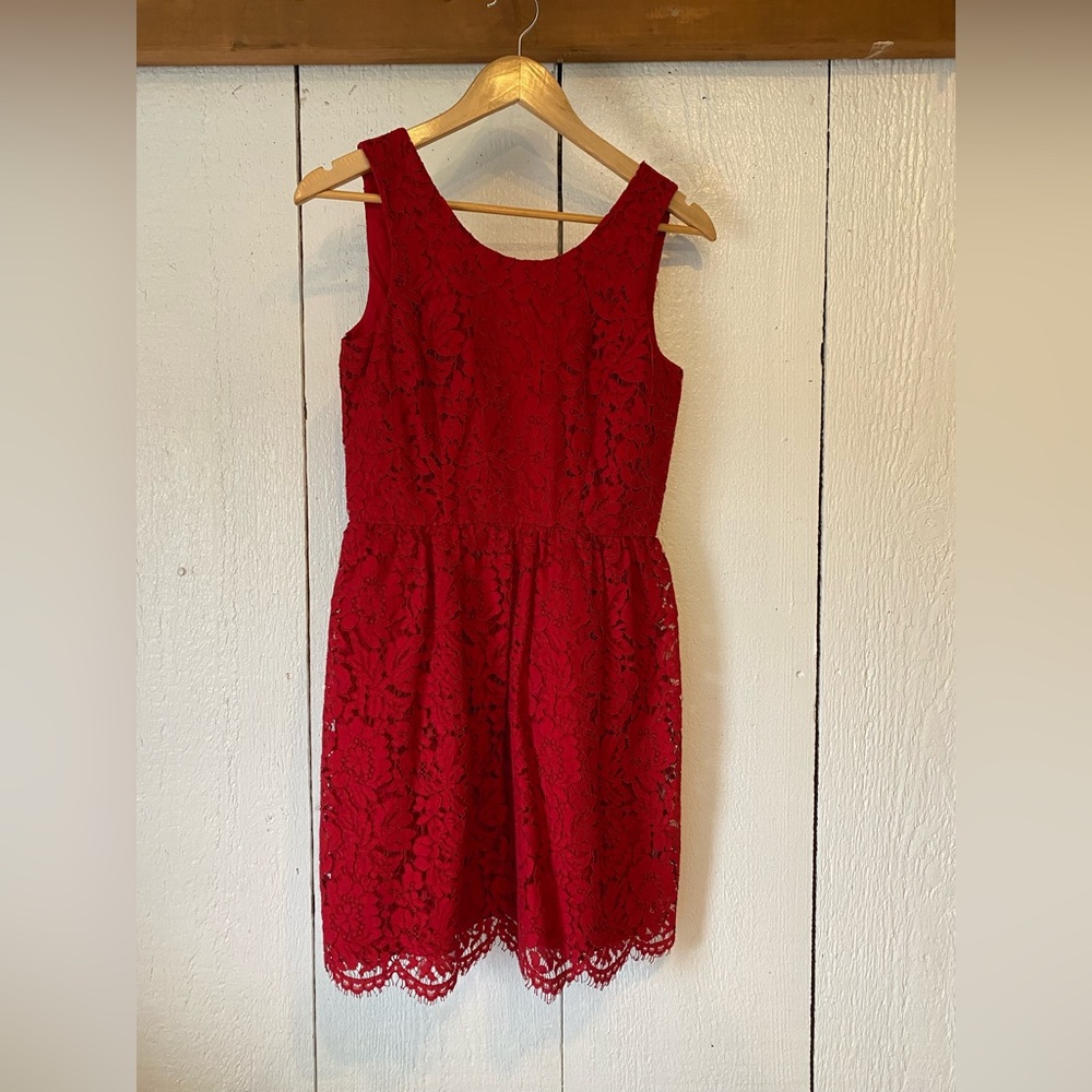 Red Lace LOFT Dress